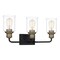 Quoizel Cox 3-Light Matte Black Bath Light COX8622MBK - alternate 4